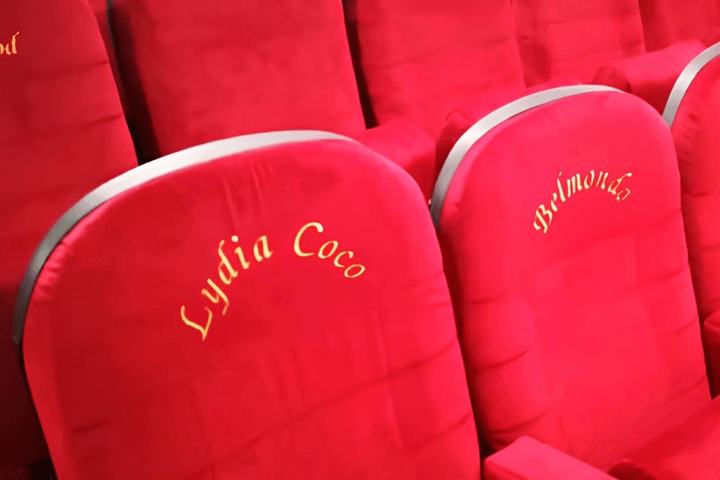 Fauteuils rouges du cinéma Le Roc à Embrun après rénovation